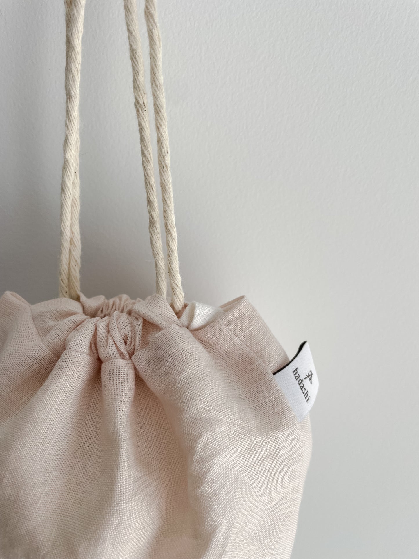 Drawstring bag: Uni - creamy pink