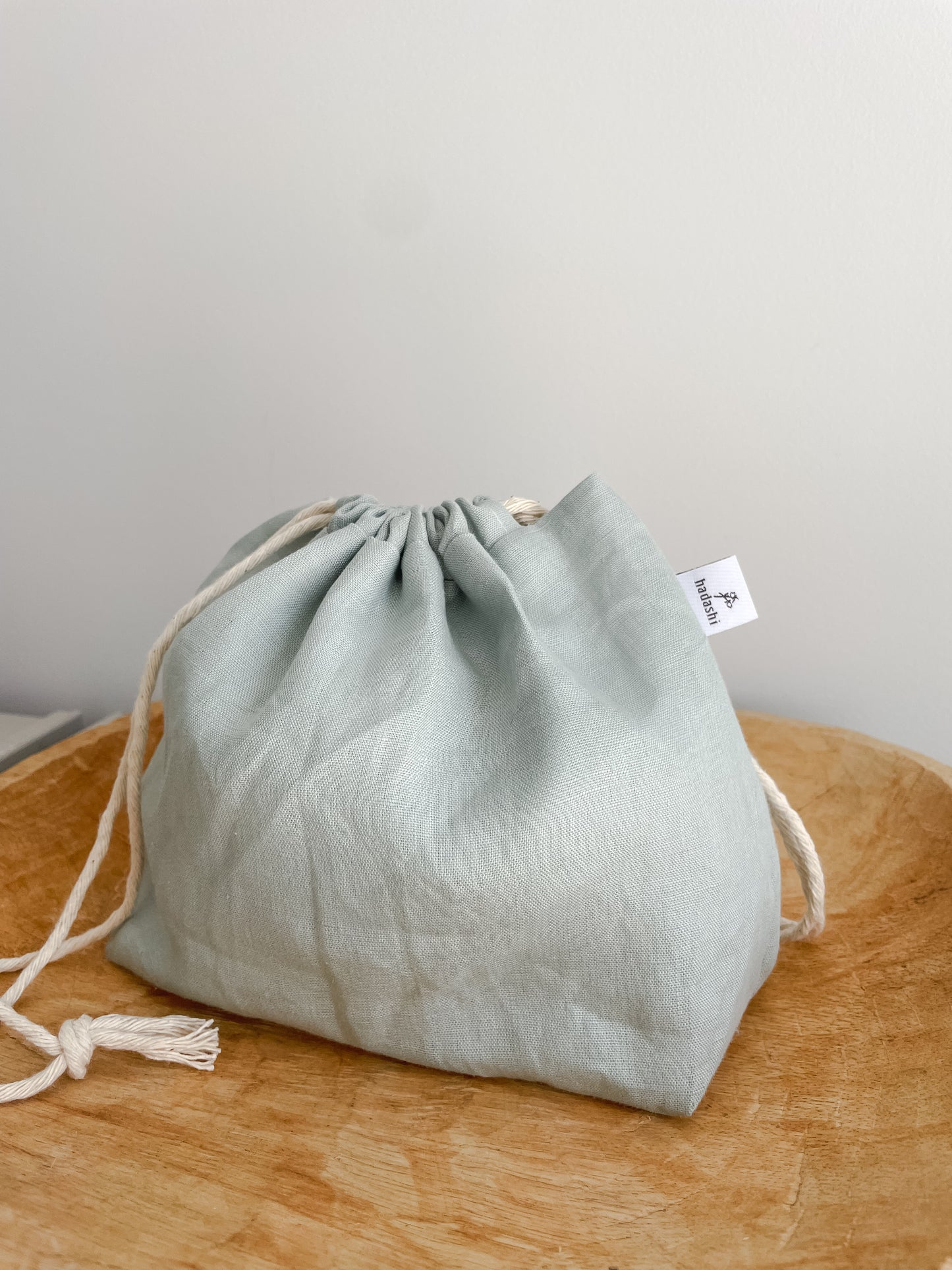 Drawstring bag: Uni - creamy green