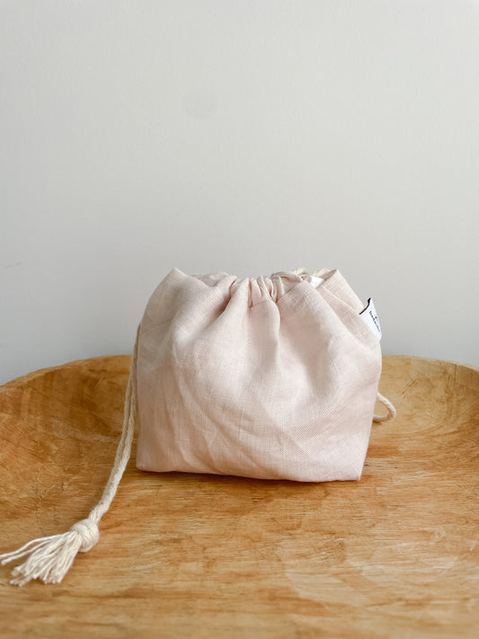 Drawstring bag: Uni - creamy pink