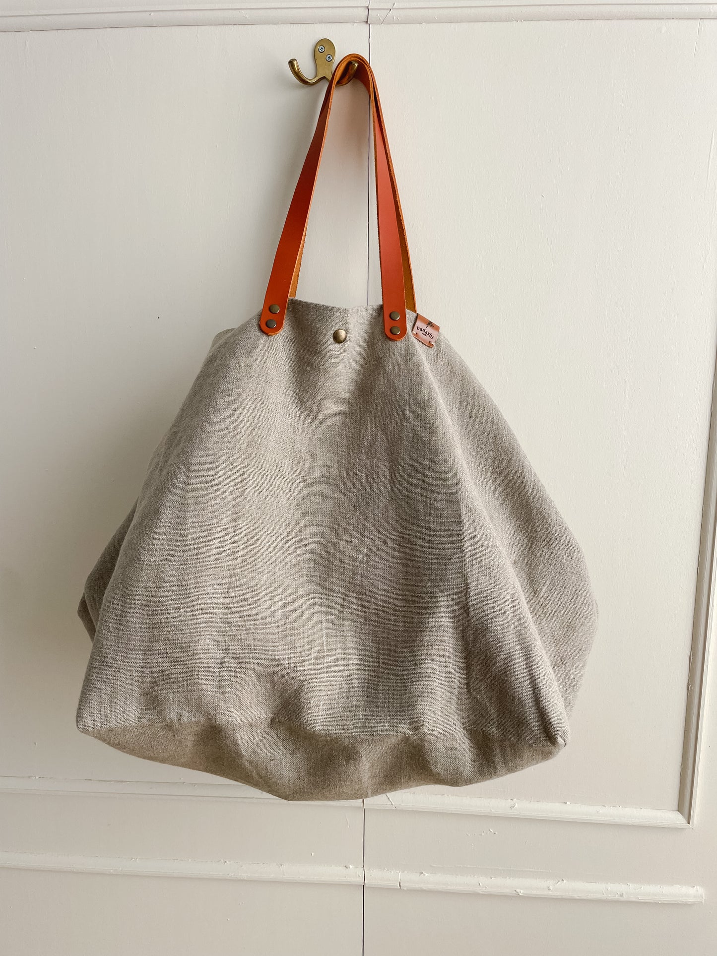 MIDI bag: natural, leather handles