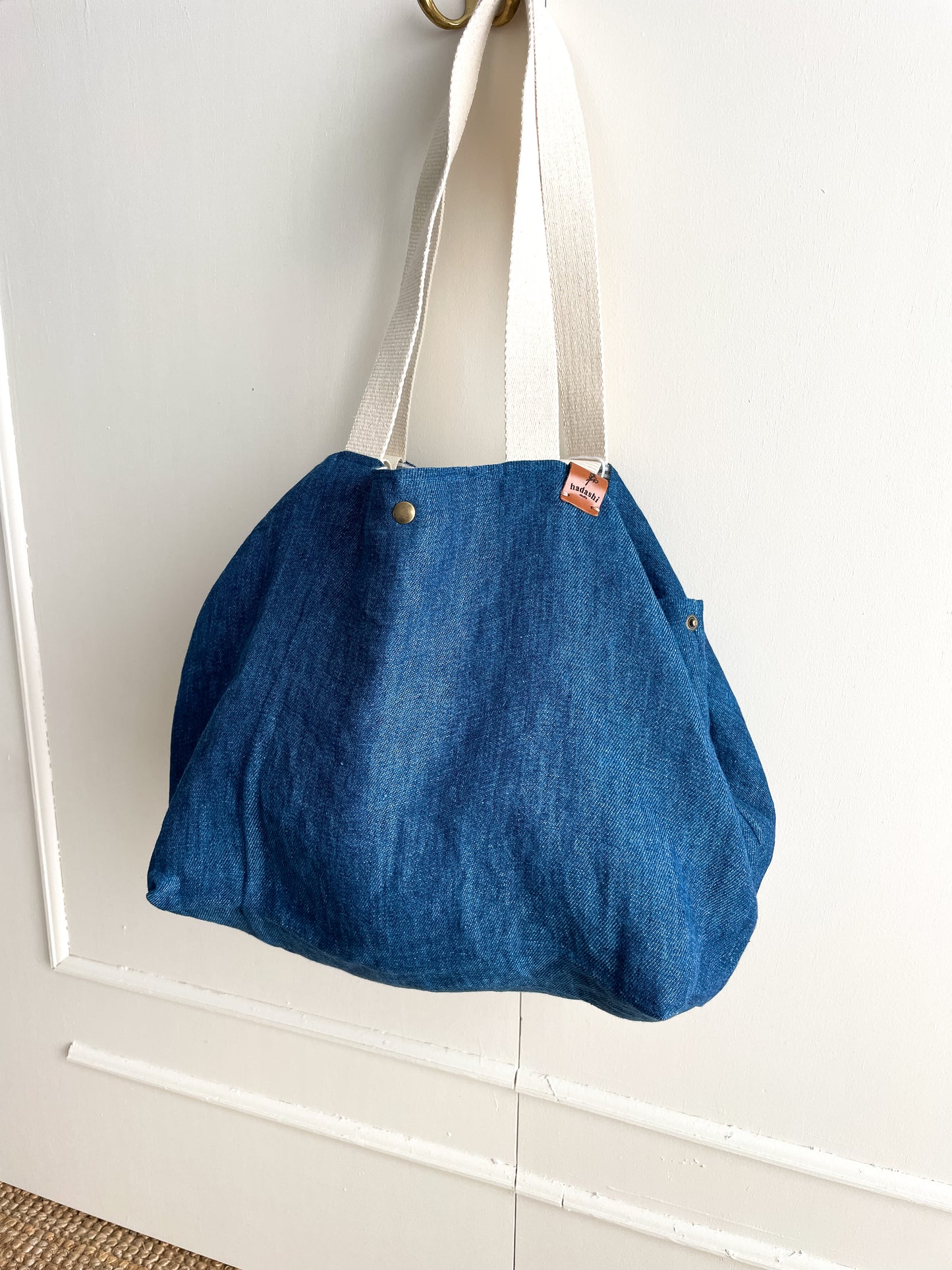 PETITE bag: indigo + cru