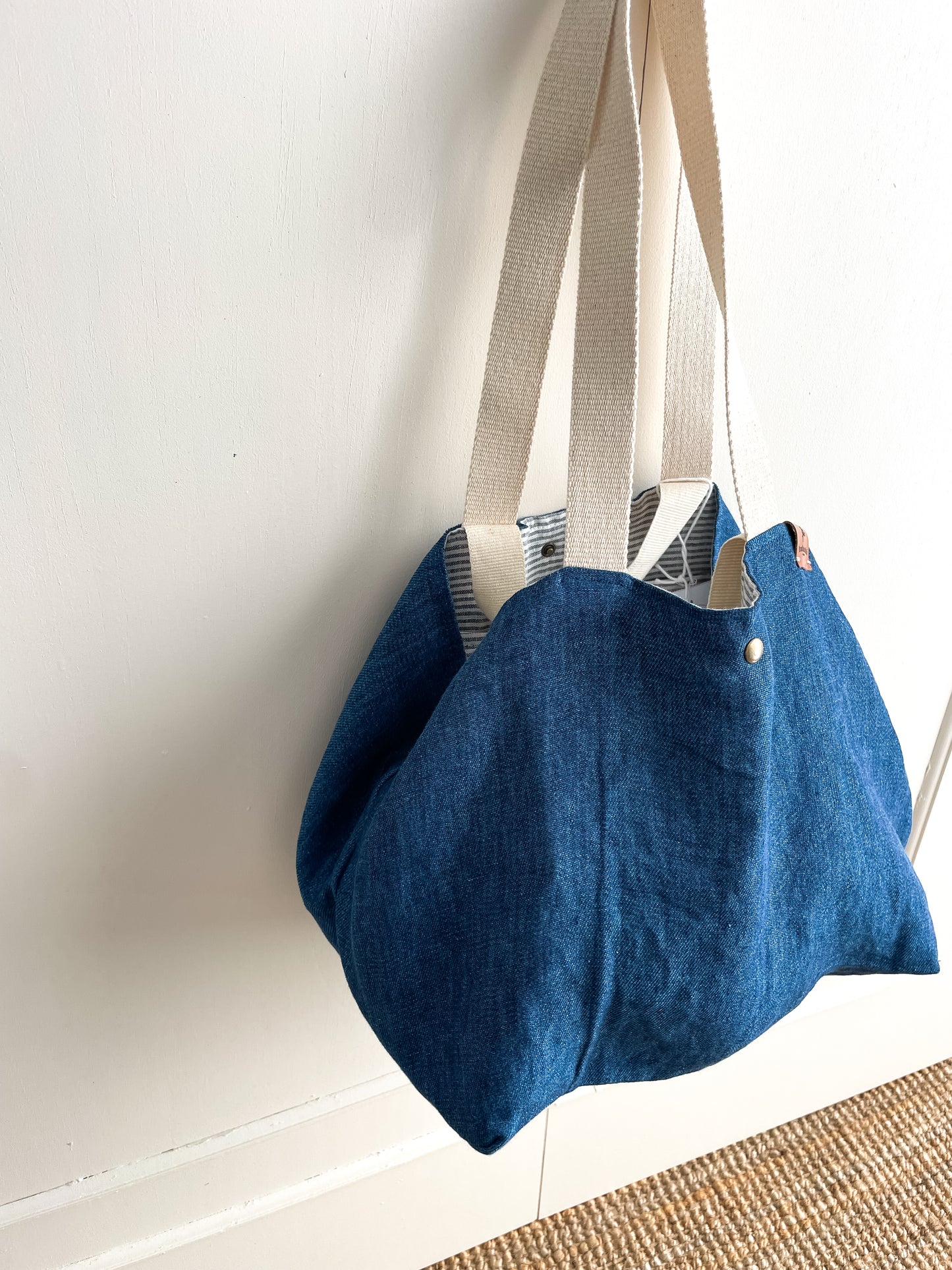 PETITE bag: indigo + cru