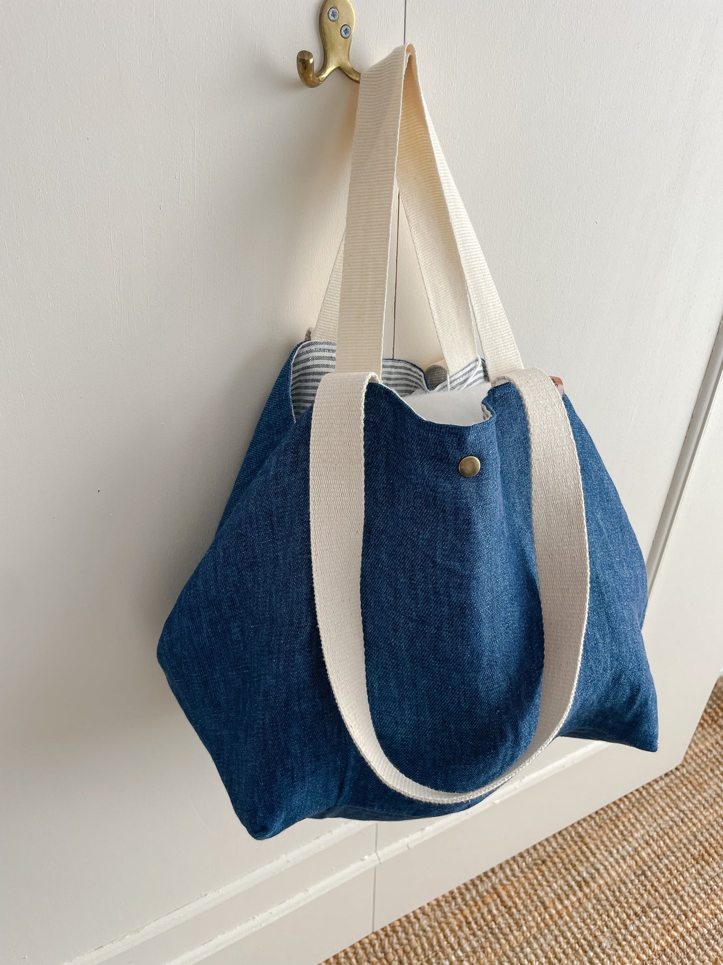 PETITE bag: indigo + cru