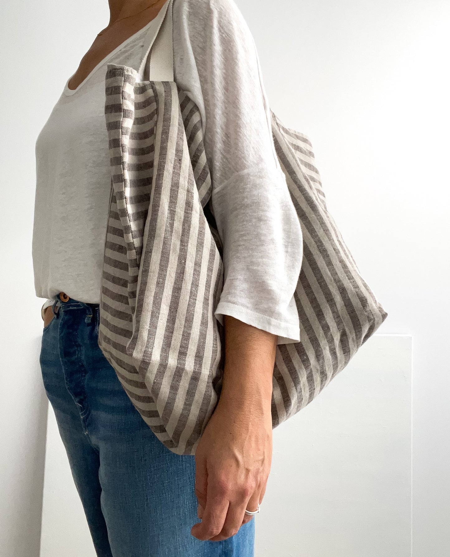 Takai bag: stripes in natural