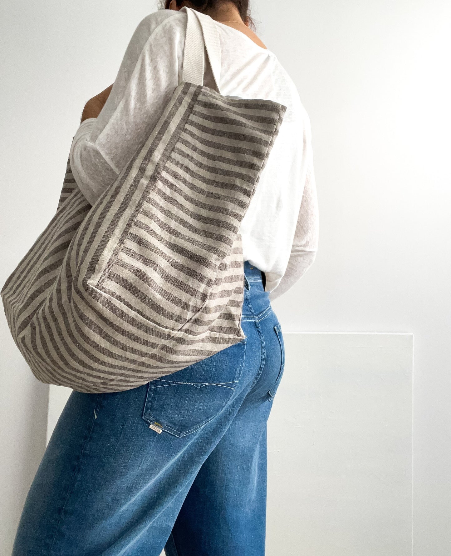 Takai bag: stripes in natural