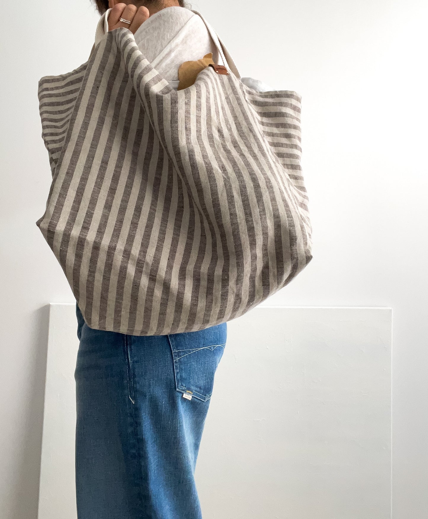 Takai bag: stripes in natural