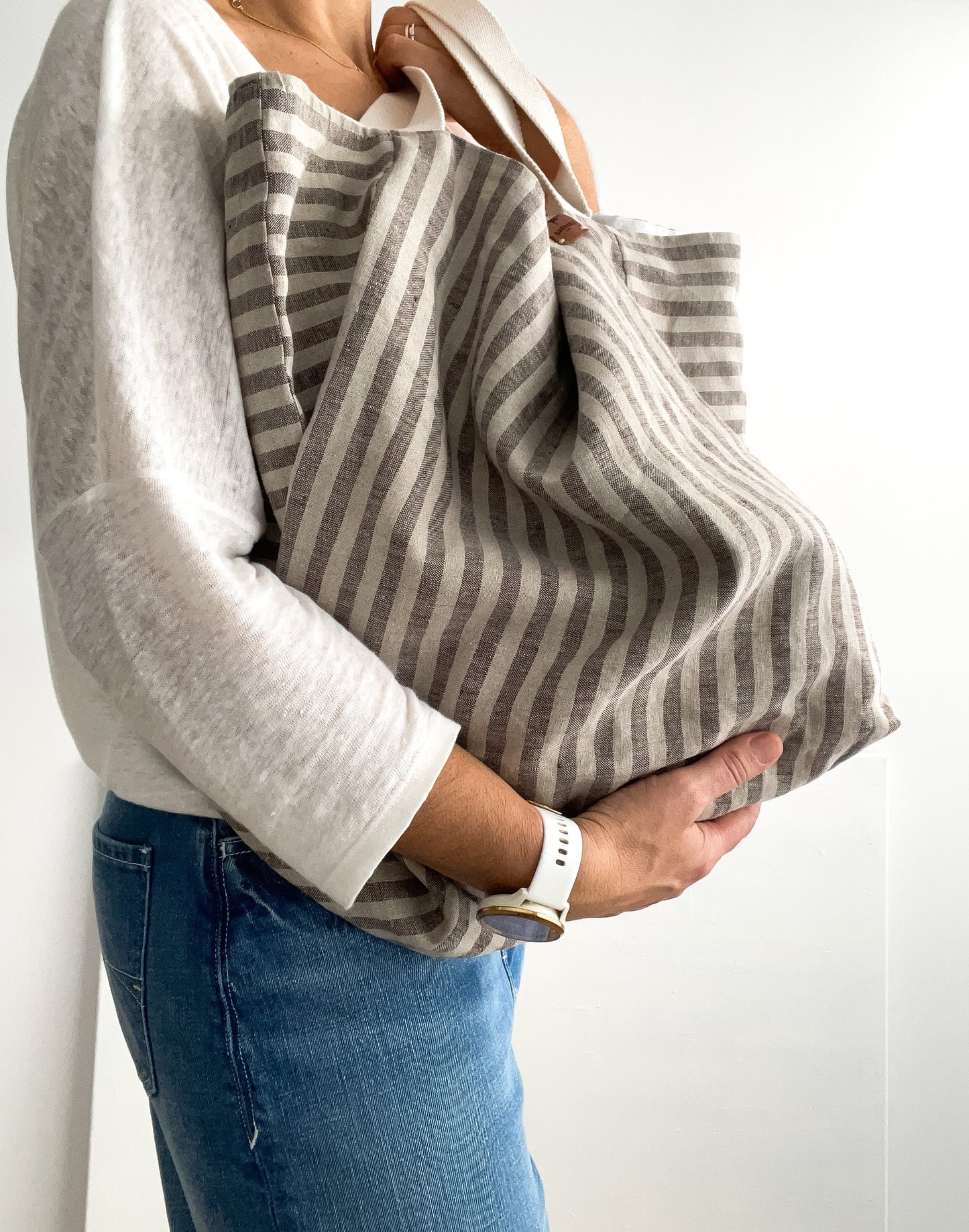 Takai bag: stripes in natural