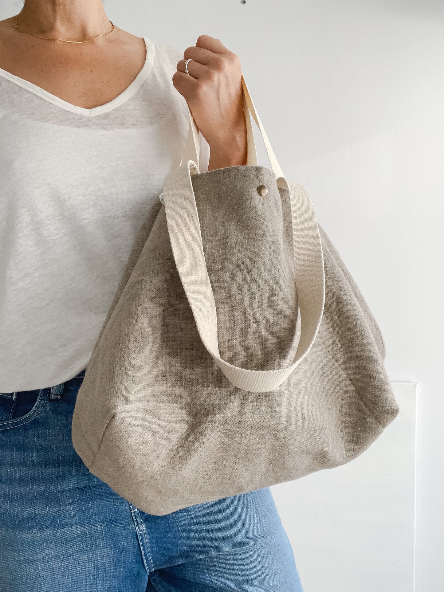 PETITE bag: natural (2 sets of handles)