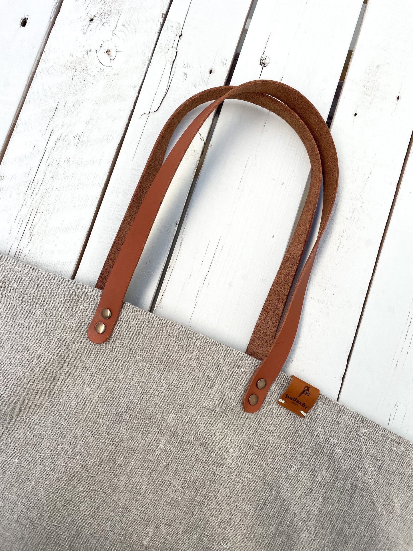 MIDI bag: natural, leather handles