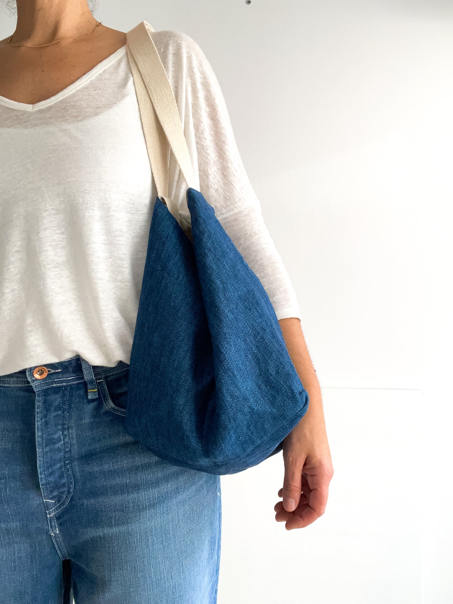 PETITE bag: indigo + cru