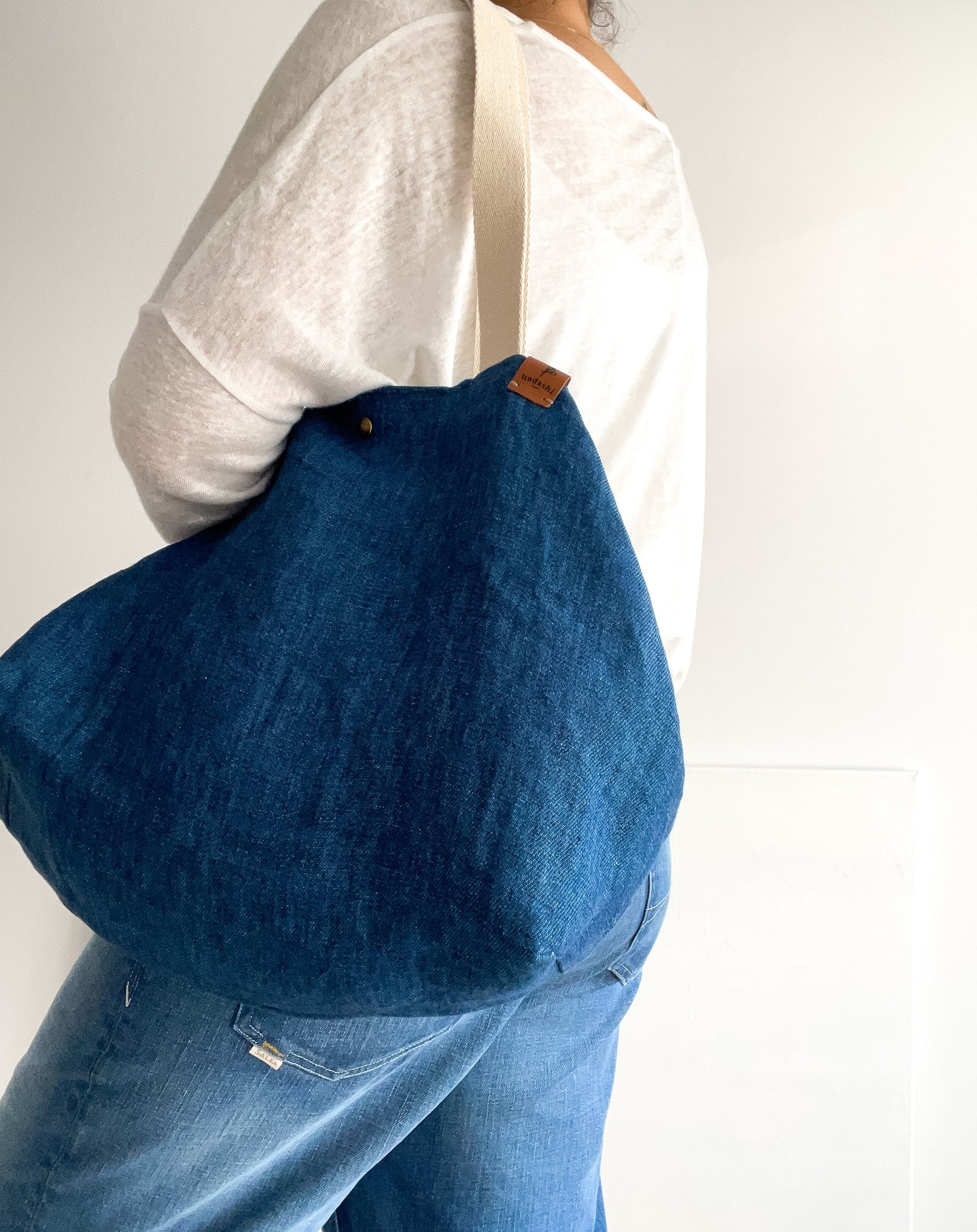 PETITE bag: indigo + cru