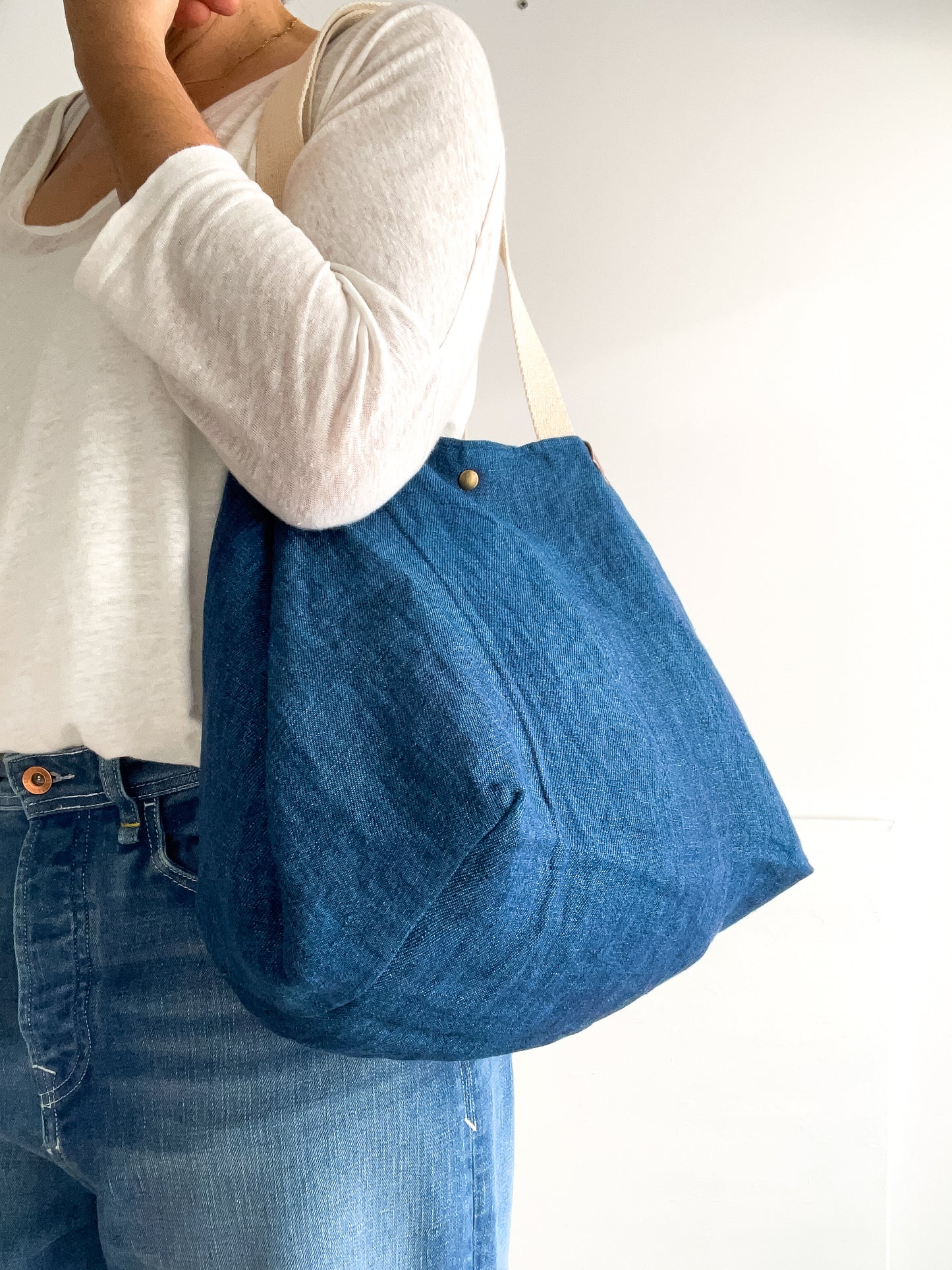 PETITE bag: indigo + cru