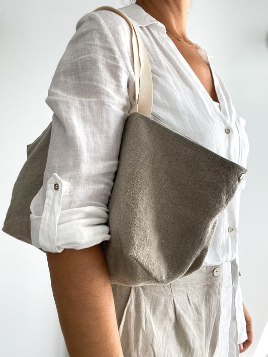 MINI beach bag: natural