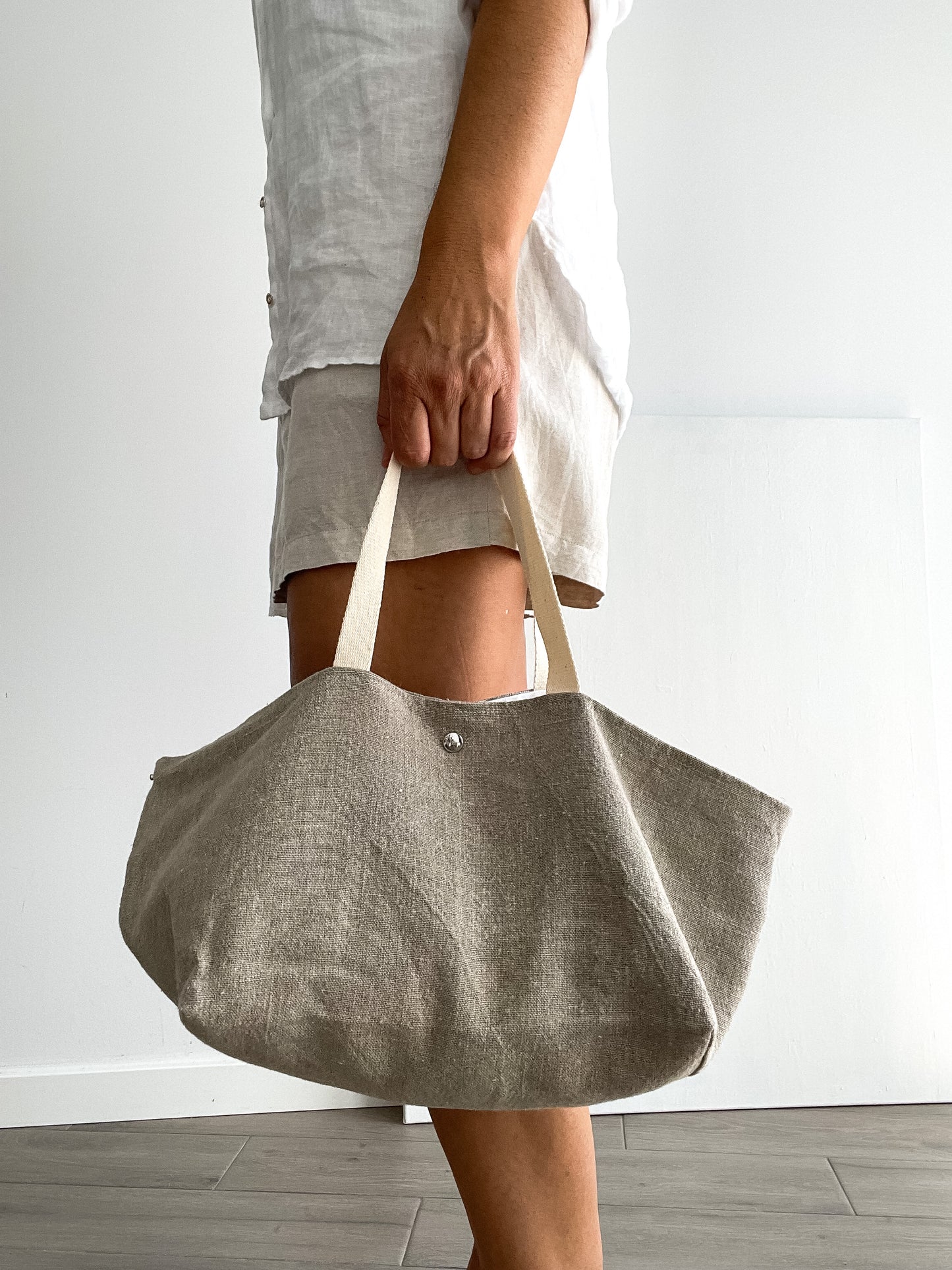 MINI beach bag: natural