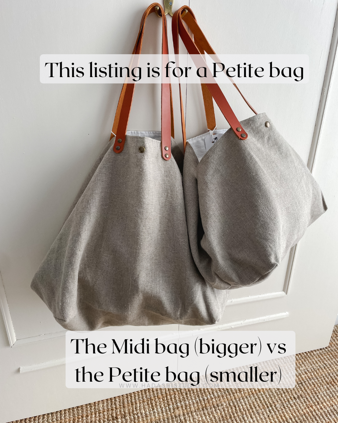 PETITE bag: natural (one set of handles)