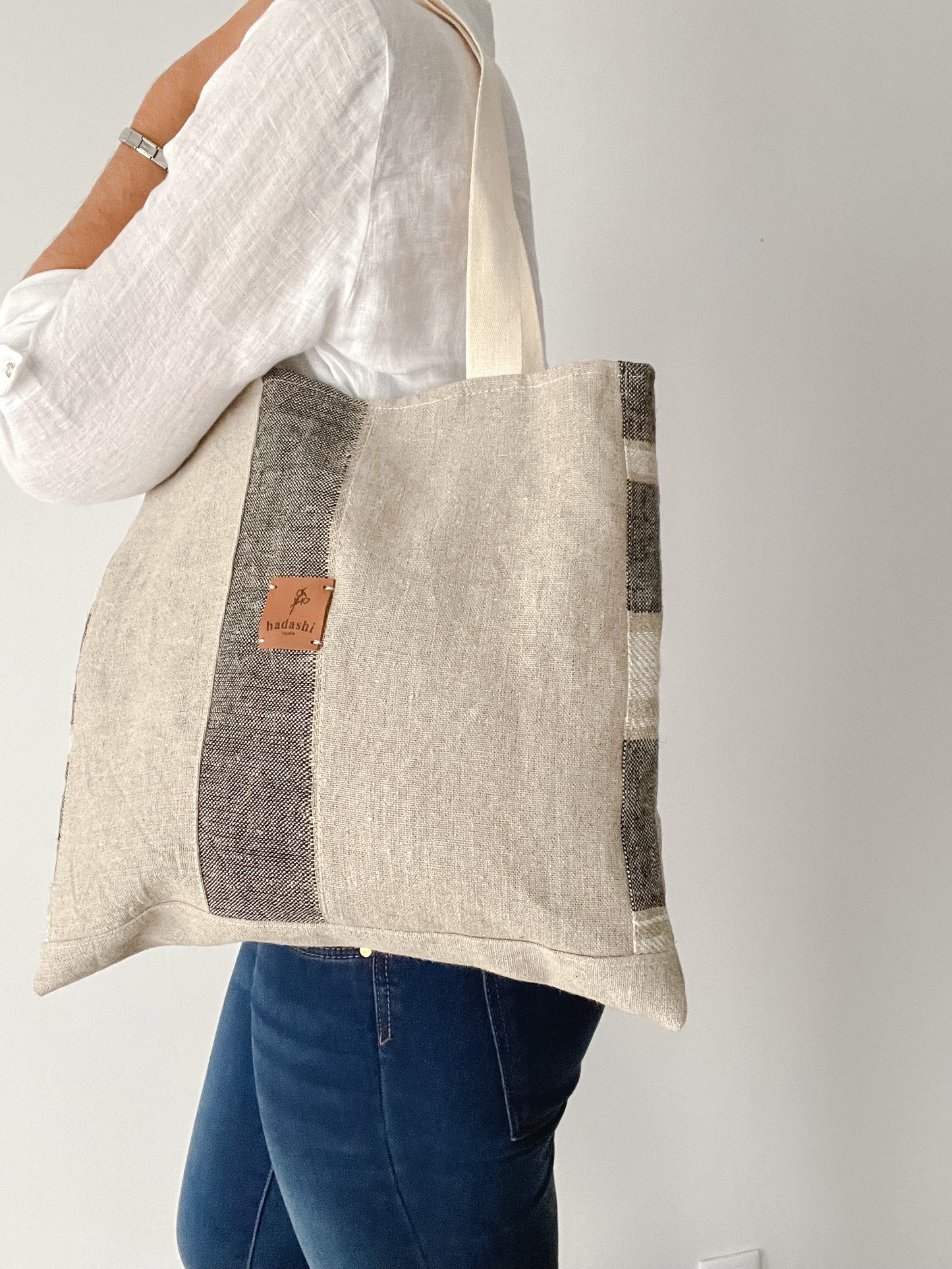 Market tote (vertical stripes)