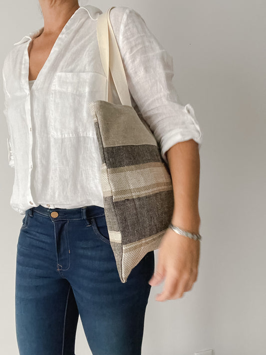 Market tote (horizontal stripes)