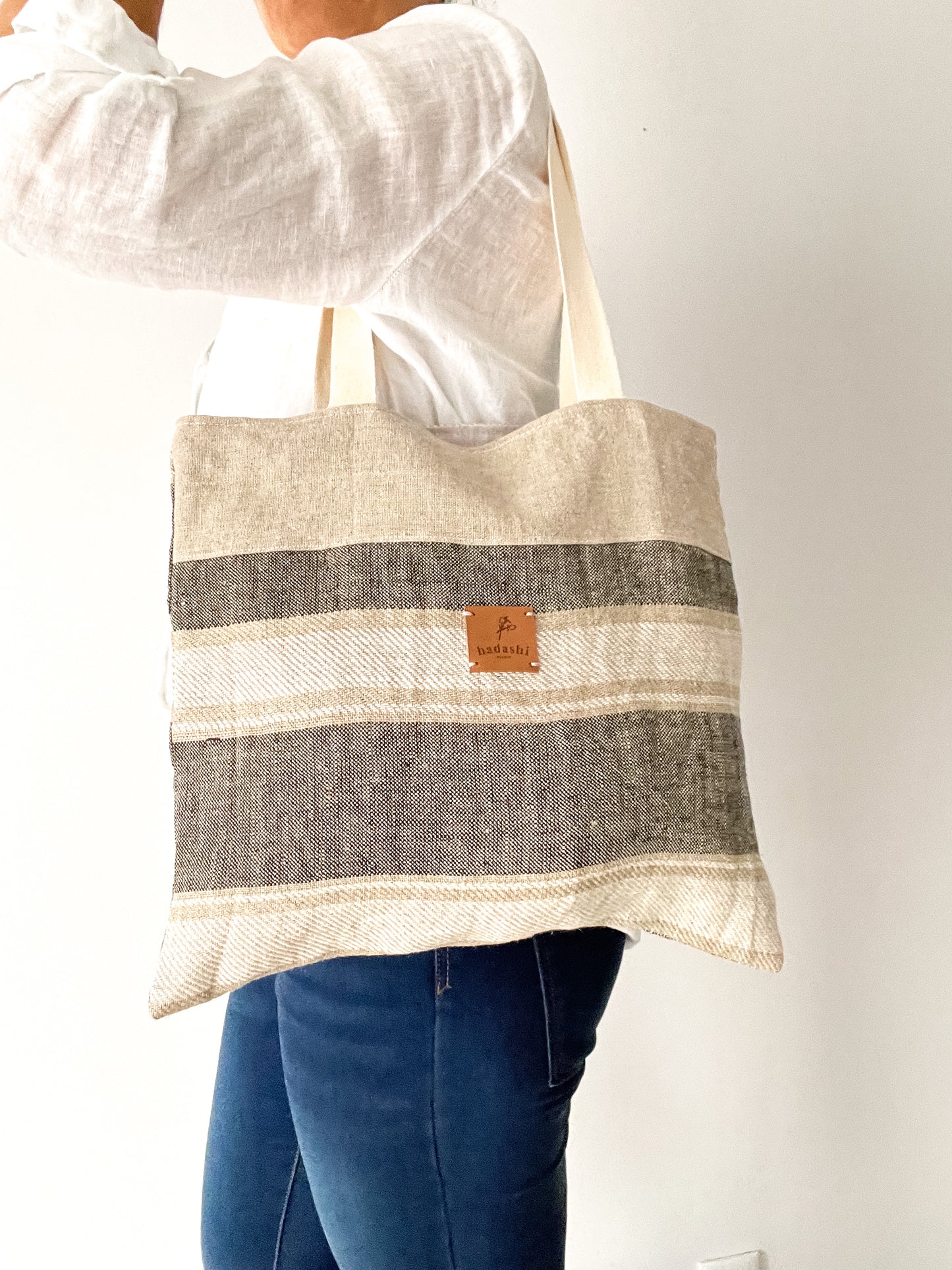 Market tote (horizontal stripes)