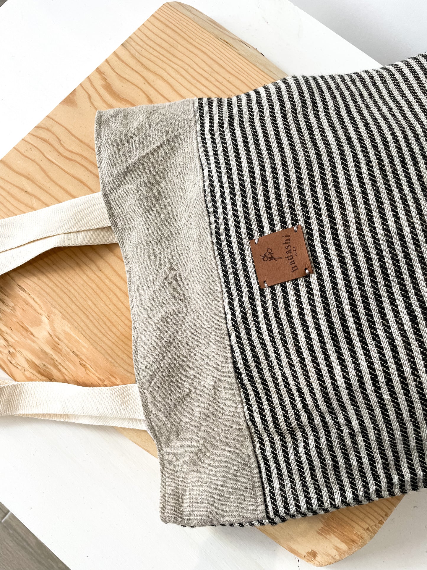 Market tote (thin stripes)